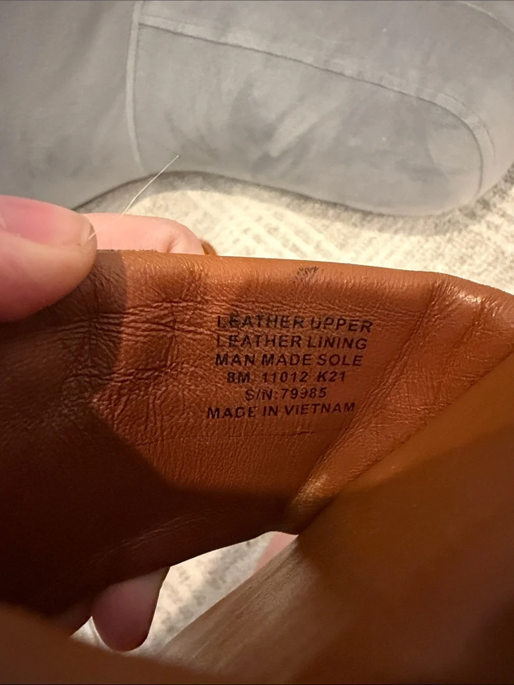 Tory Burch Cognac Leather Slide Sandals with Gold Logo